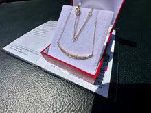 Load image into Gallery viewer, #849 - 14kt Yellow Gold, .35ct Diamond Crescent Moon Pendant 15-17” Necklace
