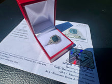Load image into Gallery viewer, #865 - .925 Sterling Silver, Blue Diamond Ring, Size 8
