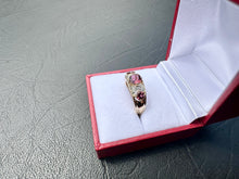 Load image into Gallery viewer, #690 - 14kt Yellow Gold, Garnet / Diamond Custom Ring, Size 7
