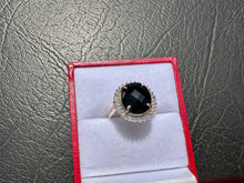 Load image into Gallery viewer, #702 - 3.46CT Onyx &amp; Diamond Ring, 10kt Yellow Gold, Size 6
