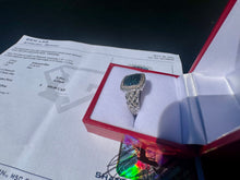Load image into Gallery viewer, #865 - .925 Sterling Silver, Blue Diamond Ring, Size 8
