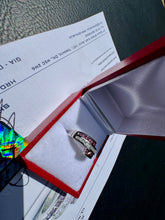 Load image into Gallery viewer, #878 - 14kt White Gold, Purple &amp; White Diamond Band, Size 7
