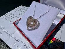 Load image into Gallery viewer, #854 - 10k White, Rose, Yellow Gold Diamond 3pc Pendant Chain 18”
