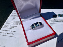 Load image into Gallery viewer, #814/857 - Sapphire, Diamond &amp; 14kt White Gold Band, Size 7
