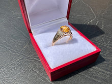Load image into Gallery viewer, #655 - 10kt Yellow Gold, Citrine &amp; Diamond Ring, Size 7

