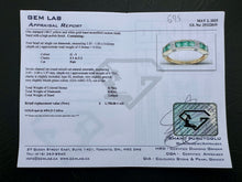 Load image into Gallery viewer, #695 - 14kt Yellow &amp; White Gold Emerald &amp; Diamond Ring, Size 7

