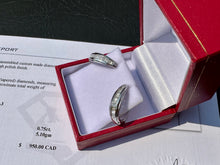 Load image into Gallery viewer, #671 - 3/4 Carat Diamond Baguette Clutch Back Earrings .925
