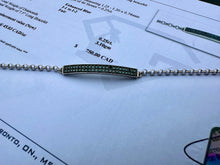 Load image into Gallery viewer, #667 - 1/4ct Blue Diamond, .925 Silver Bracelet, 7.5”
