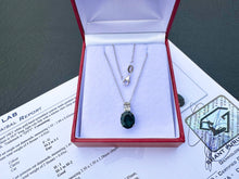 Load image into Gallery viewer, #646 - 14kt White Gold EFFY Topaz &amp; Diamond Pendant + 18” Chain
