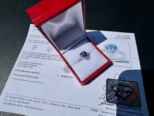Load image into Gallery viewer, #899 - 10kt White Gold, Heart Tanzanite &amp; Diamond Ring Size 4 3/4
