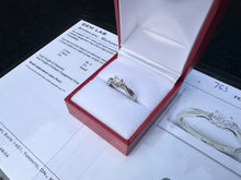 Load image into Gallery viewer, #763 - 14k White Gold, Diamond Heart Ring, Size 5 1/2
