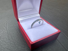 Load image into Gallery viewer, #585 - 14kt White Gold, Blue Sapphire Eternity Band, Size 6
