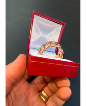 Load image into Gallery viewer, #567 - 10k Rose Gold, Diamond Cuban Link Ring, Size 10
