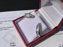 Load image into Gallery viewer, #671 - 3/4 Carat Diamond Baguette Clutch Back Earrings .925
