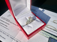 Load image into Gallery viewer, #757 - 14kt White Gold, 1.55ct Oval Diamond Wedding Set, Size 5
