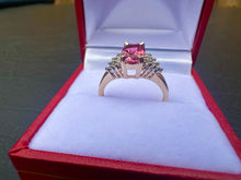Load image into Gallery viewer, #593 - 10k Yellow Gold, Tourmaline &amp; Diamond Ring Size 6
