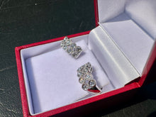 Load image into Gallery viewer, #728 - 14kt White Gold, .41ct VVS Natural Diamond Clutch Earrings
