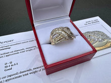 Load image into Gallery viewer, #717 - 10kt Yellow Gold, 1.00ct Multi Row Wave Diamond Ring, Size 7
