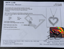 Load image into Gallery viewer, #877 - .78 Carat Diamond Heart Pendant / Chain, 10kt White Gold 18”
