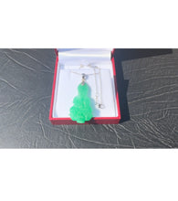 Load image into Gallery viewer, #539 - 14-18kt White Gold, Natural Jadeite Carved Buddha Pendant &amp; Necklace
