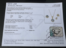 Load image into Gallery viewer, #720 - 14kt Yellow Gold, Tanzanite &amp; Diamond Earrings, Pendant, 18&quot; Necklace
