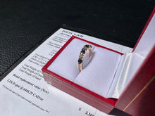 Load image into Gallery viewer, #809 - 14kt Yellow Gold, Sapphire &amp; Diamond EFFY Band,
Size 7
