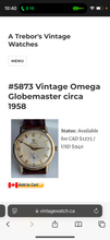 Load image into Gallery viewer, #573 - Vintage 1950s Omega Automatic Globemaster Watch
