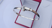 Load image into Gallery viewer, #443 - Sterling &amp; 18kt Bangle, Marked: “TIFFANY &amp; CO,”. 7” Length
