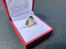 Load image into Gallery viewer, #630 - 14kt Yellow Gold, Sapphire &amp; Diamond Ring Size 6
