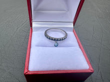 Load image into Gallery viewer, #585 - 14kt White Gold, Blue Sapphire Eternity Band, Size 6
