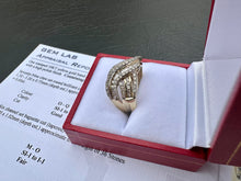 Load image into Gallery viewer, #717 - 10kt Yellow Gold, 1.00ct Multi Row Wave Diamond Ring, Size 7
