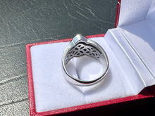 Load image into Gallery viewer, #680 - 18kt White Gold, Blue &amp; White 1.51ct Diamond Ring, Size 7
