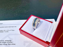 Load image into Gallery viewer, #609 - 14kt White Gold, Sapphire &amp; Diamond Band, Size 7

