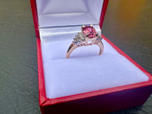 Load image into Gallery viewer, #593 - 10k Yellow Gold, Tourmaline &amp; Diamond Ring Size 6
