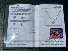 Load image into Gallery viewer, #642 - 14kt Yellow Gold Lock &amp; Key Diamond Pendant Necklace 16-18”
