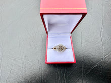 Load image into Gallery viewer, #627 - 10kt Yellow Gold, Brown &amp; White Diamond Ring, Size 7
