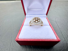 Load image into Gallery viewer, #627 - 10kt Yellow Gold, Brown &amp; White Diamond Ring, Size 7
