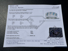 Load image into Gallery viewer, #889 - 14kt White Gold, Topaz &amp; Diamond Band Size 6 1/4
