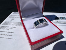 Load image into Gallery viewer, #814/857 - Sapphire, Diamond &amp; 14kt White Gold Band, Size 7
