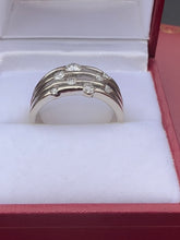 Load image into Gallery viewer, #428 - 0.57 CTW Diamond Layered Orbit Ring in 14k White Gold, Size 7 1/4
