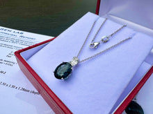 Load image into Gallery viewer, #646 - 14kt White Gold EFFY Topaz &amp; Diamond Pendant + 18” Chain
