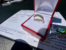 Load image into Gallery viewer, #842 - 14kt Yellow Gold, .41CT 3 Sided Diamond Band, Sz 7
