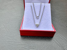 Load image into Gallery viewer, #644 - 14kt White Gold, .31ct Diamond Pendant / Chain. Adjustable 16 or 18”
