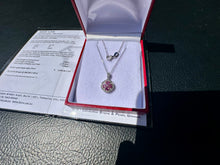 Load image into Gallery viewer, #808 - Platinum, Diamond, Pink Tourmaline Custom Pendant &amp; 18” Necklace
