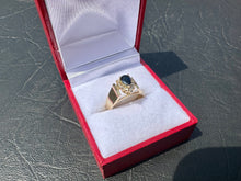 Load image into Gallery viewer, #630 - 14kt Yellow Gold, Sapphire &amp; Diamond Ring Size 6
