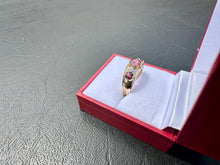 Load image into Gallery viewer, #690 - 14kt Yellow Gold, Garnet / Diamond Custom Ring, Size 7
