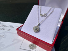Load image into Gallery viewer, #662 - White &amp; Brown Diamond Floral Pendant &amp; 18” Sterling Rolo Chain
