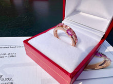 Load image into Gallery viewer, #608 - 14kt Rose Gold, Pink Sapphire &amp; Diamond Ring, Size 6
