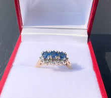 Load image into Gallery viewer, #544 - 14kt Gold, Natural Sapphire &amp; Diamond Ring, Size 6 3/4
