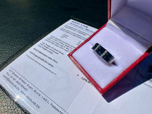 Load image into Gallery viewer, #814/857 - Sapphire, Diamond &amp; 14kt White Gold Band, Size 7
